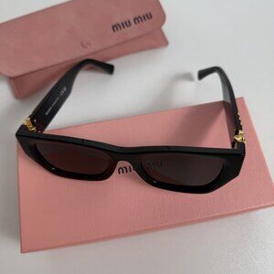 MIU MIU Logo Rimless Sunglasses